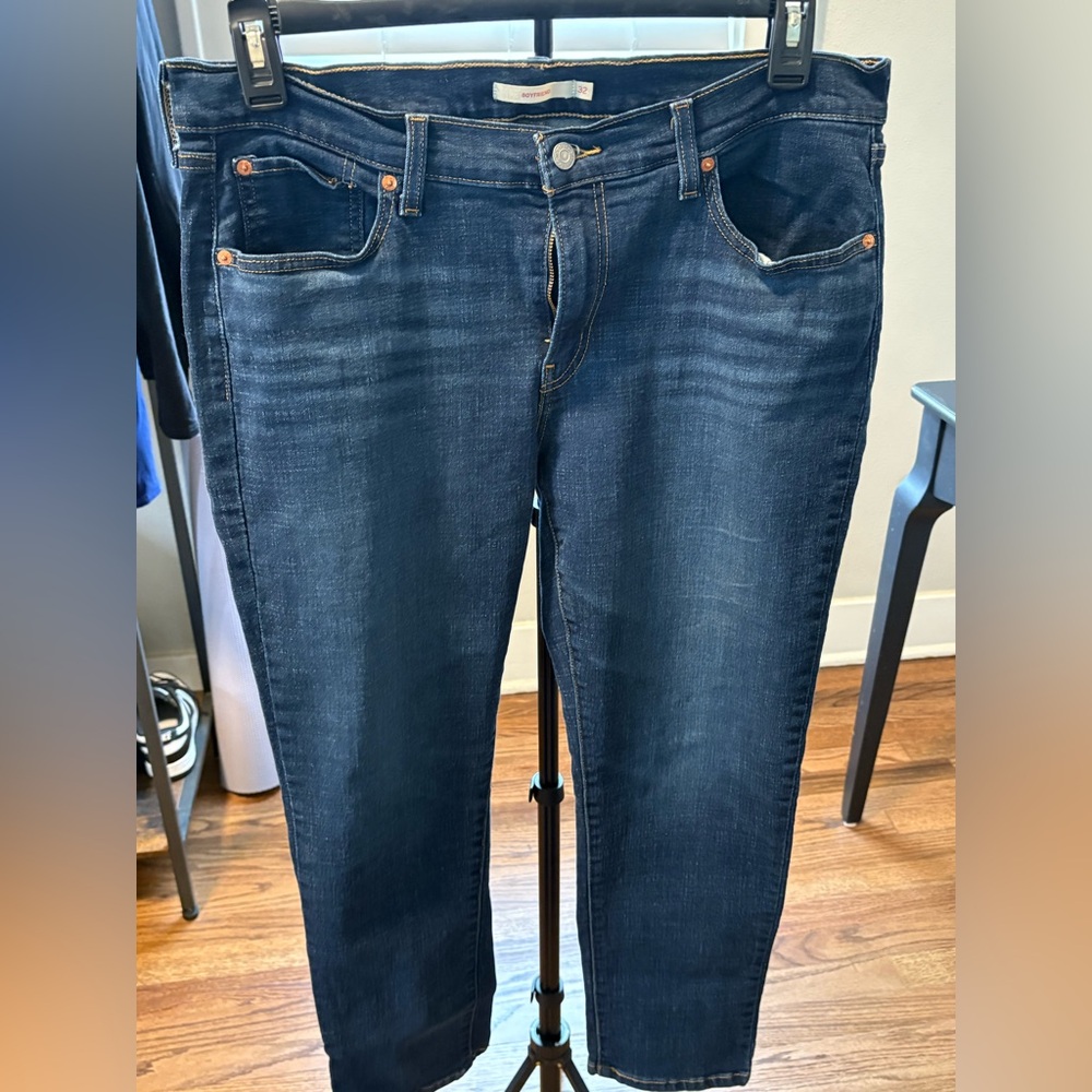 Levi's Women's Boyfriend Jeans - Dark Blue